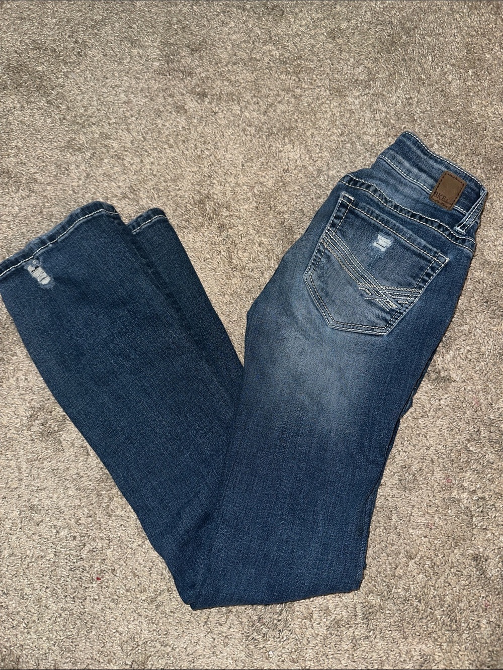 BKE Women's Dark Blue Boot Cut Jeans